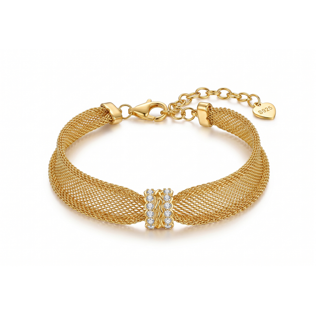 Vermeil Mesh CZ Bracelet