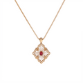 Florence Ruby Coin Pendant Necklace