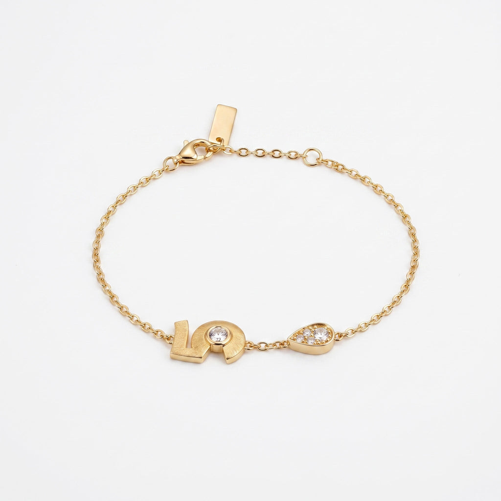 Abstract Geometric Charm Bracelet