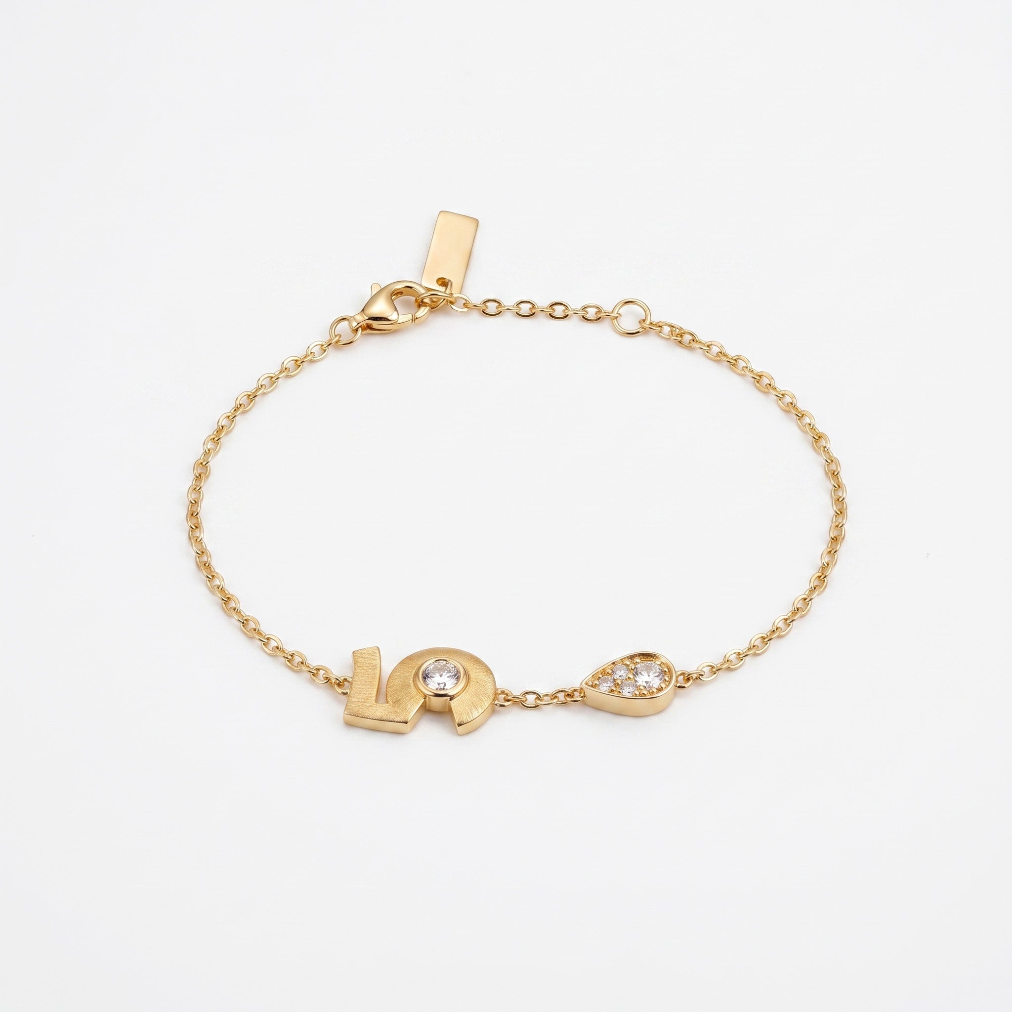 Abstract Geometric Charm Bracelet