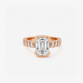 Emerald Cut Bezel Baguette Band Ring