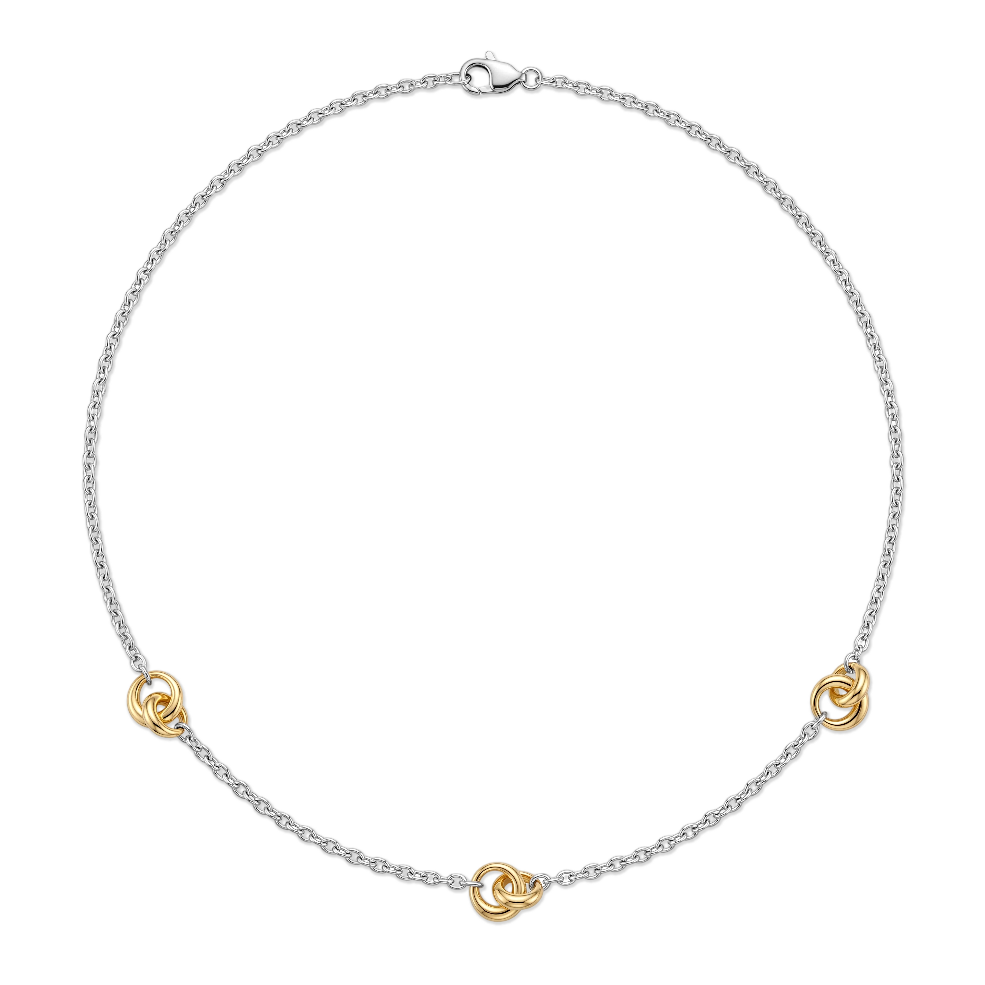 Triple Love Knot Station Necklace