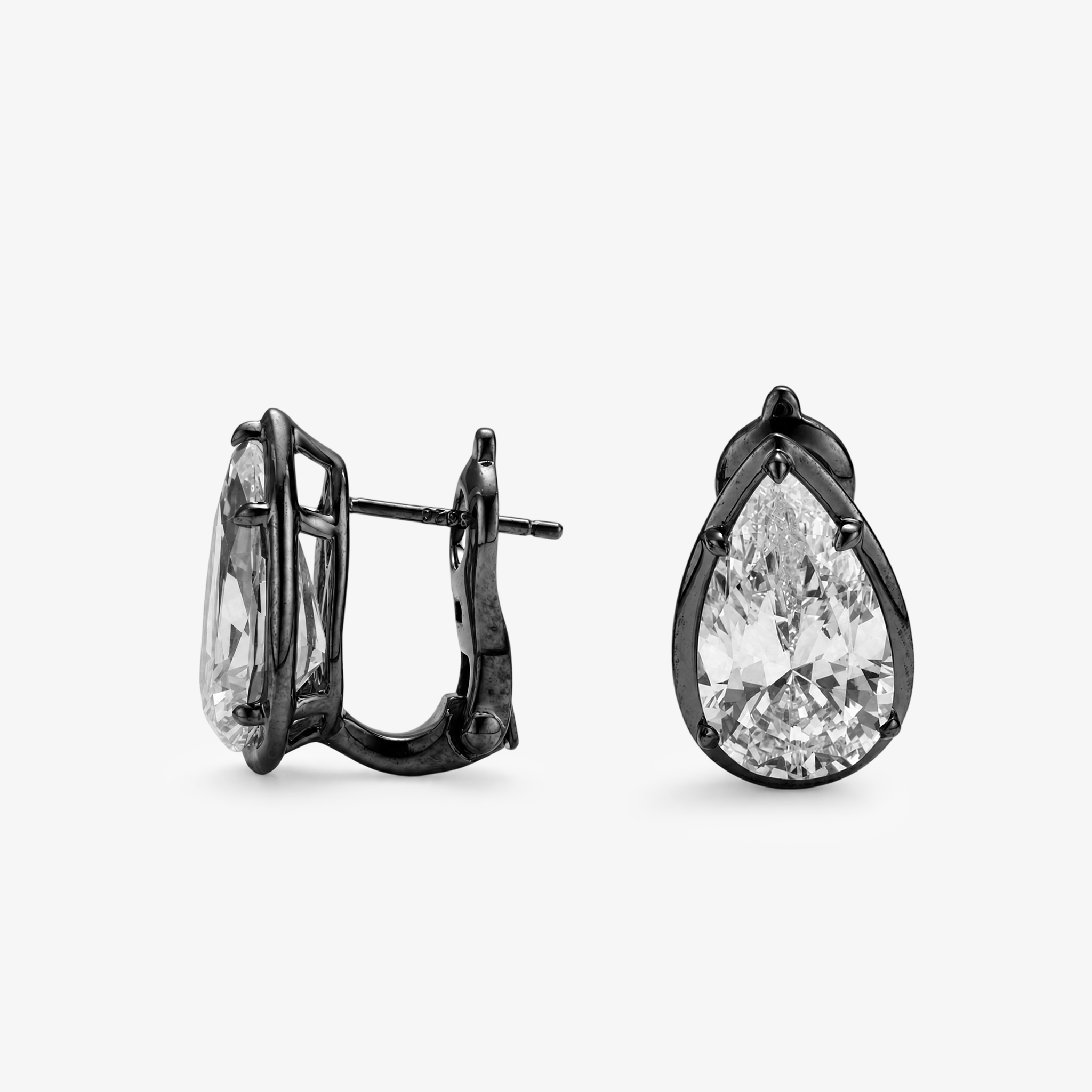 Teardrop Clip-On Huggie Earrings