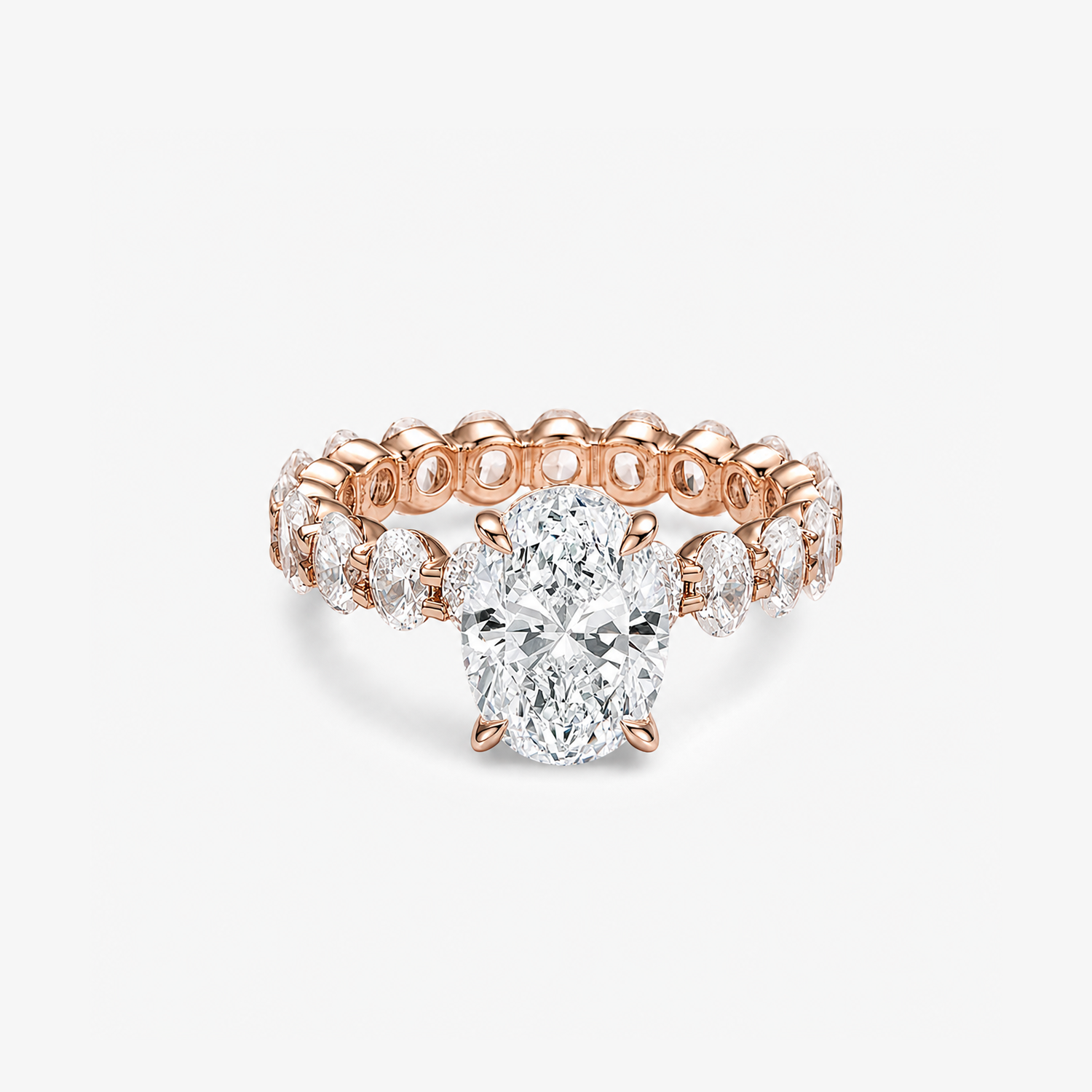 Oval Solitaire Marquise Eternity Ring
