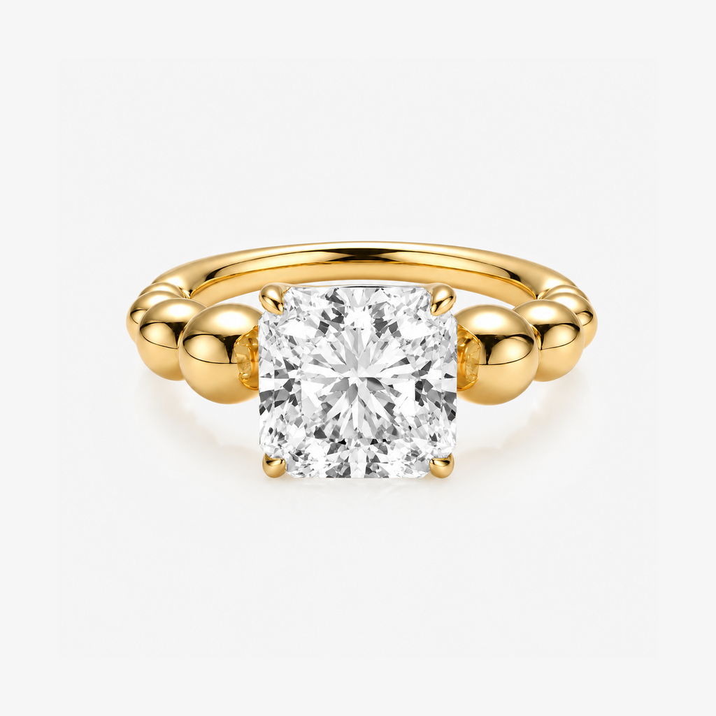 CZ Metallic Sphere Ring