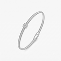 CZ Single Station Bangle Bracelet