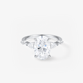 Oval Cut Floral Cluster Ring