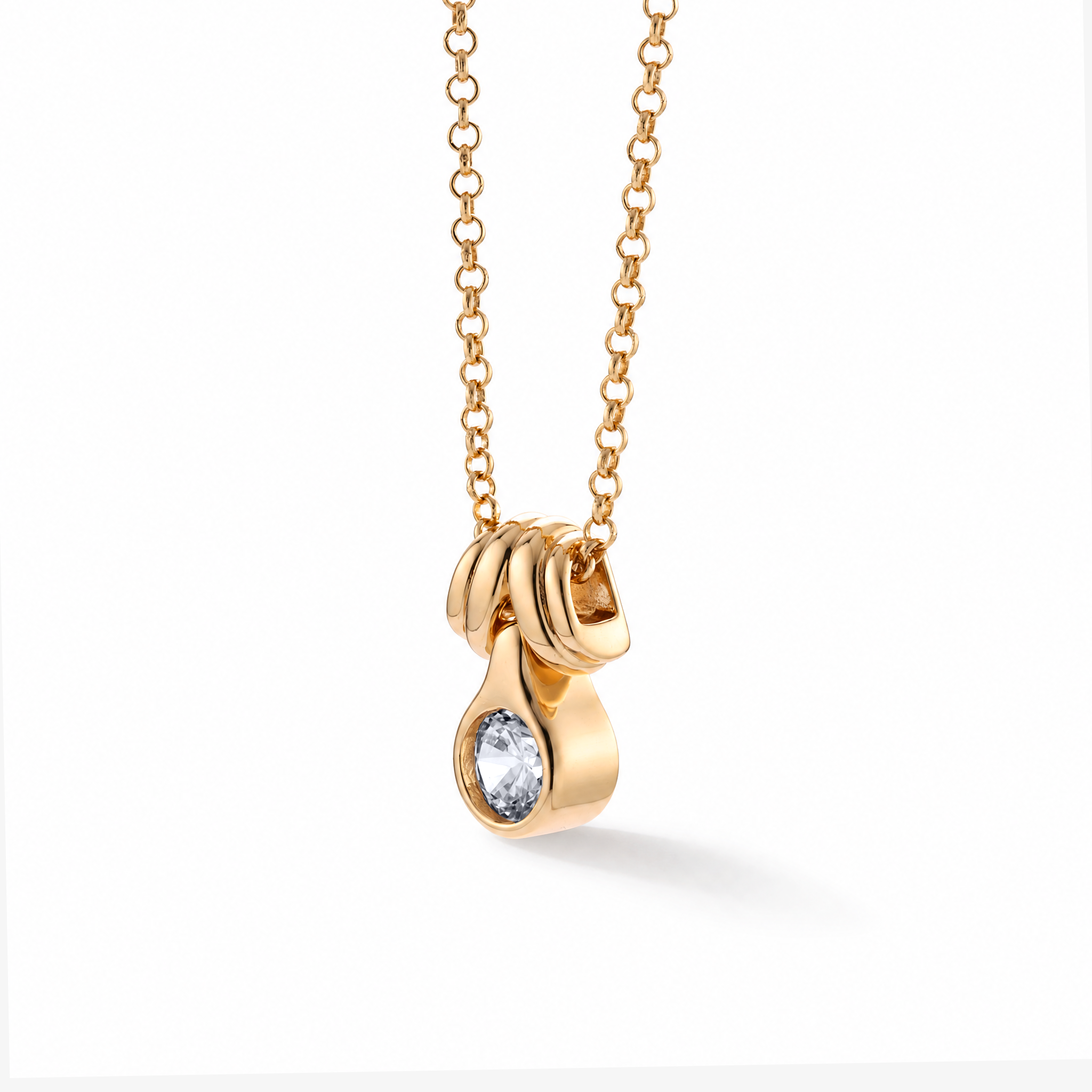 Rope Knot Bezel Drop Pendants