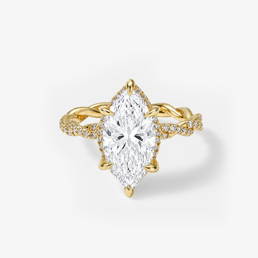 CZ Marquise Full-Pave Ring