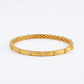 Pavé Station Brushed Gold Bangle