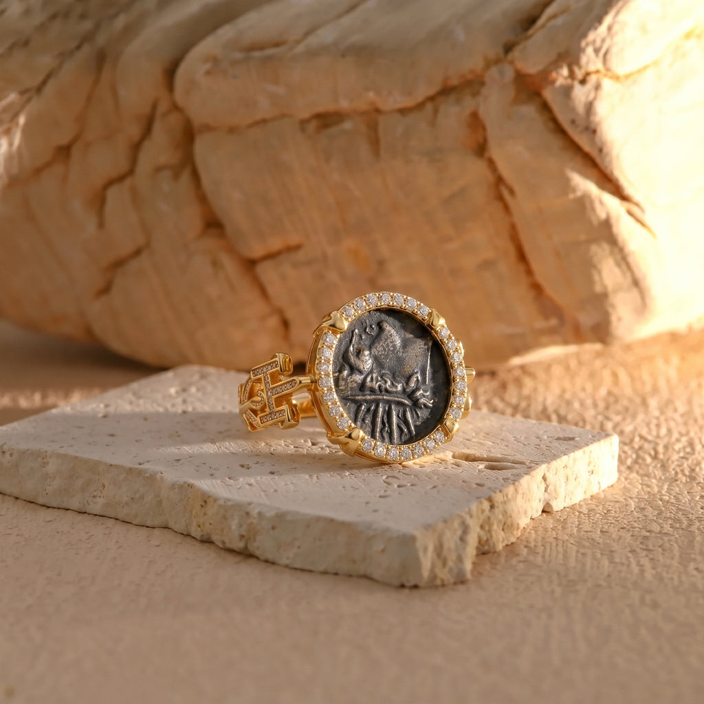 Apollo Double-Sided Coin Ring