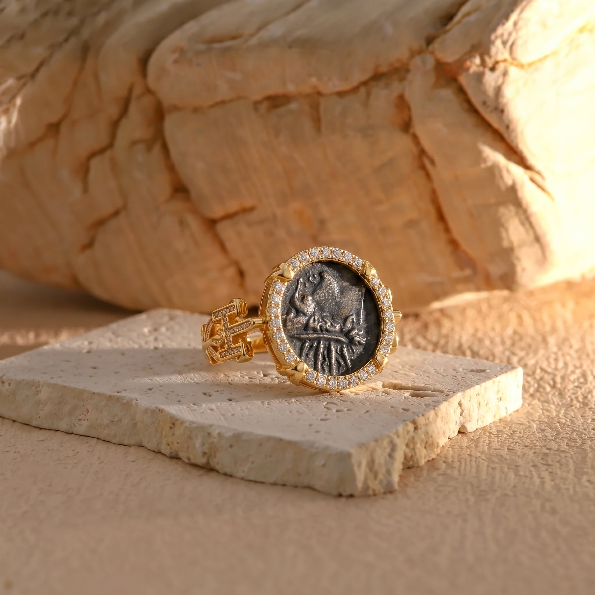 Apollo Double-Sided Coin Ring