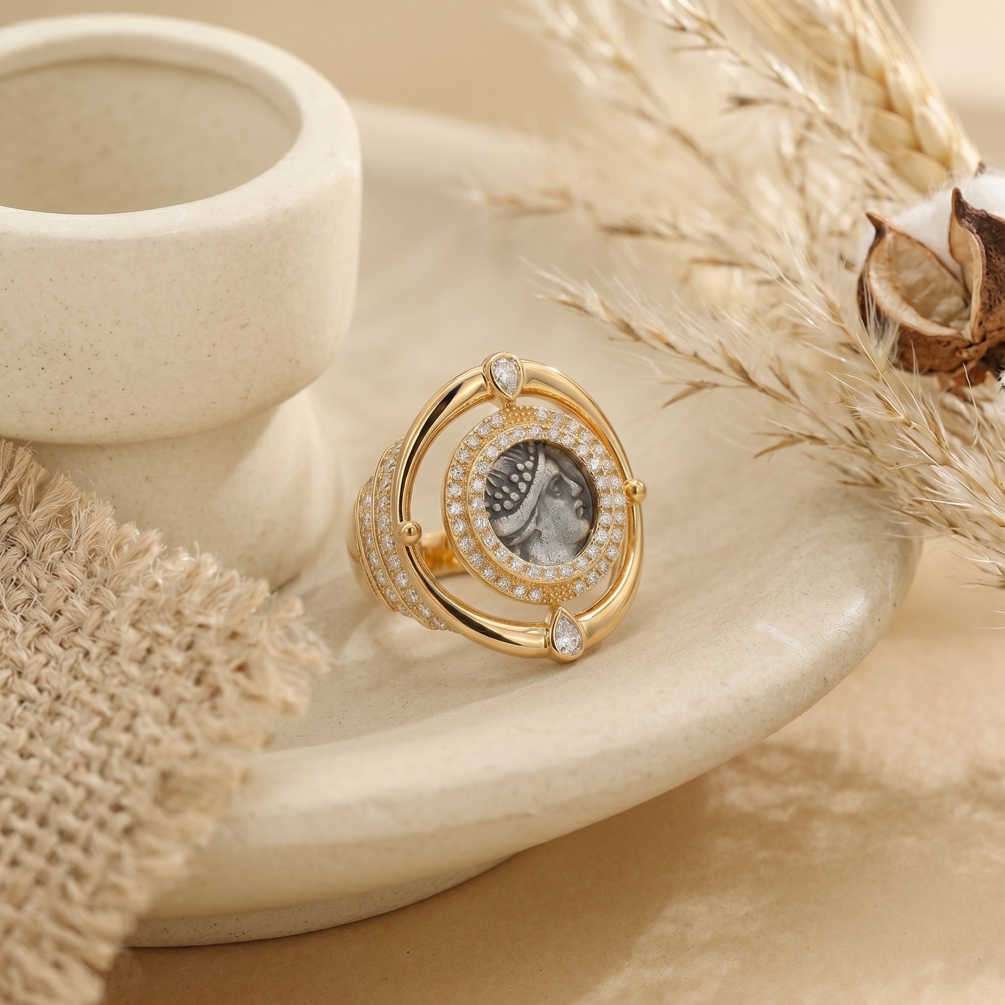 Amazon Warrior Spinning Coin Ring