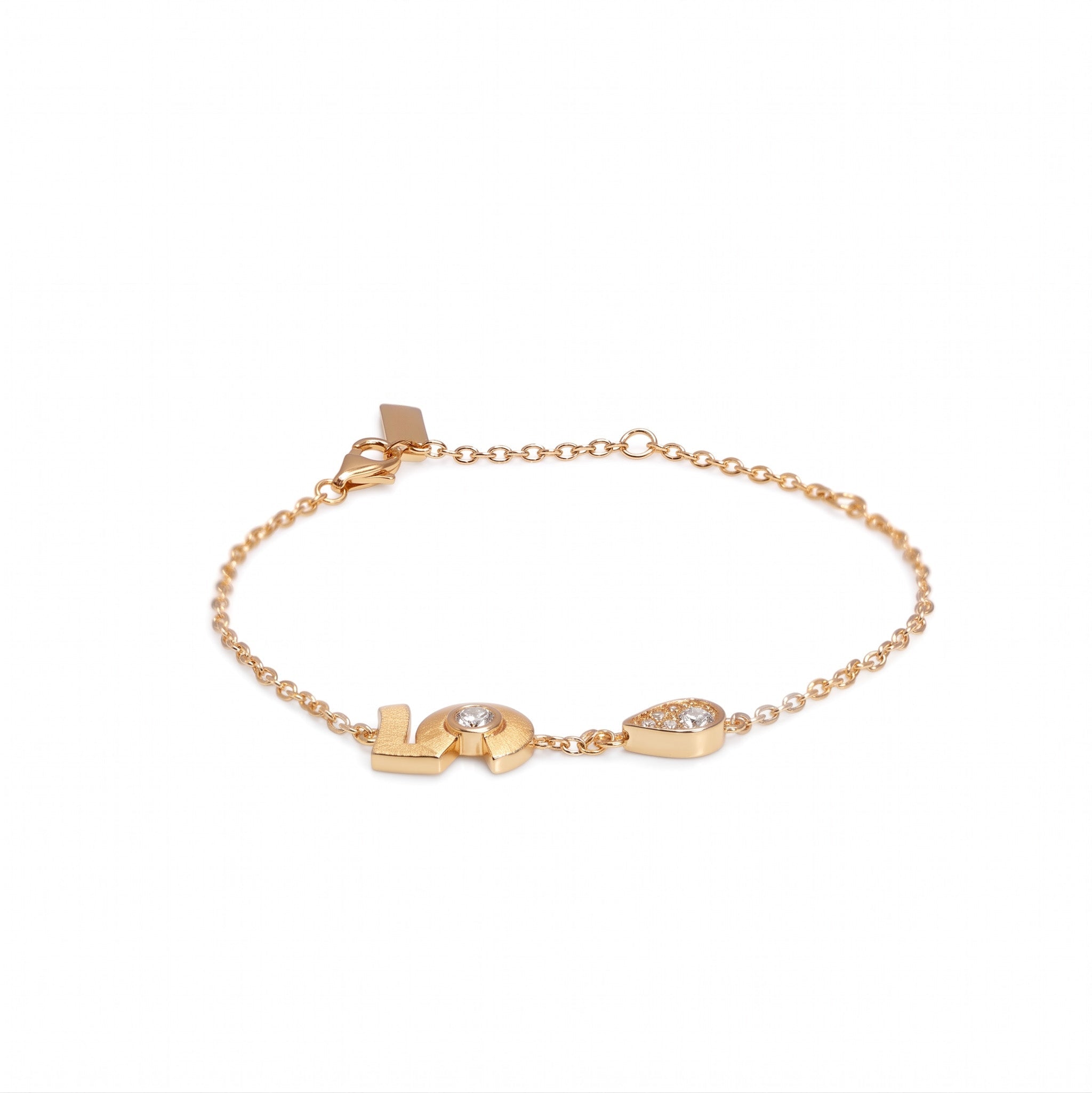 Abstract Geometric Charm Bracelet