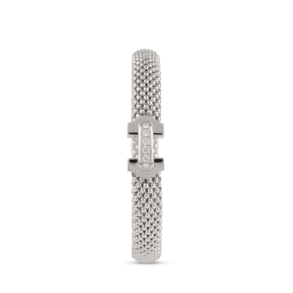 Popcorn Mesh Horseshoe Clasp Bracelet