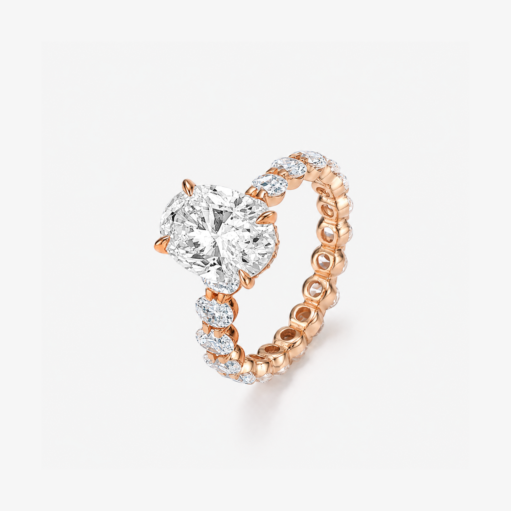 CZ Oval Pave Band Ring