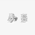 CZ Oval Pave Earrings
