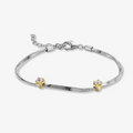 Dual Crystal Snake Chain Bracelet