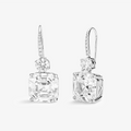 CZ Asscher Solitaire Studs
