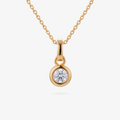 CZ Bezel Pendant Necklace