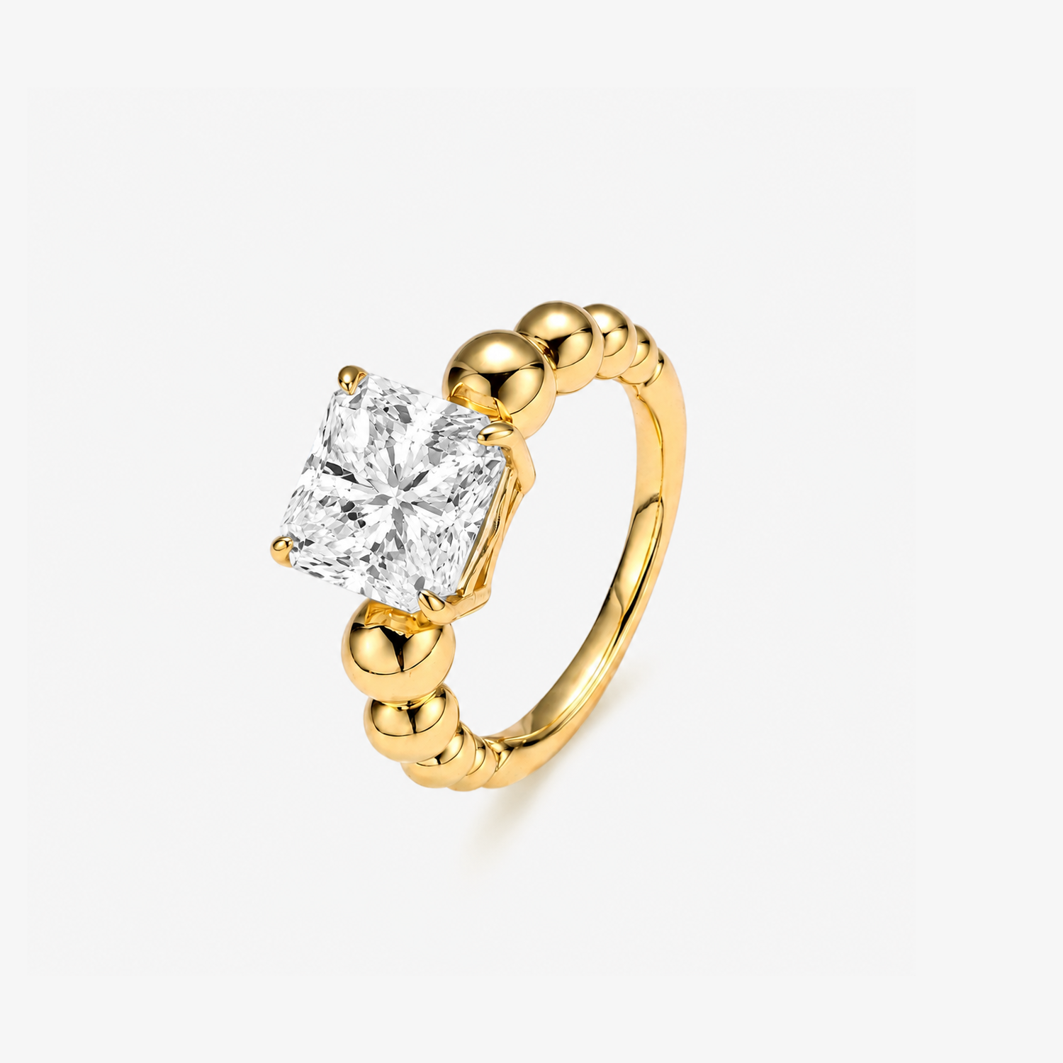 CZ Metallic Sphere Ring