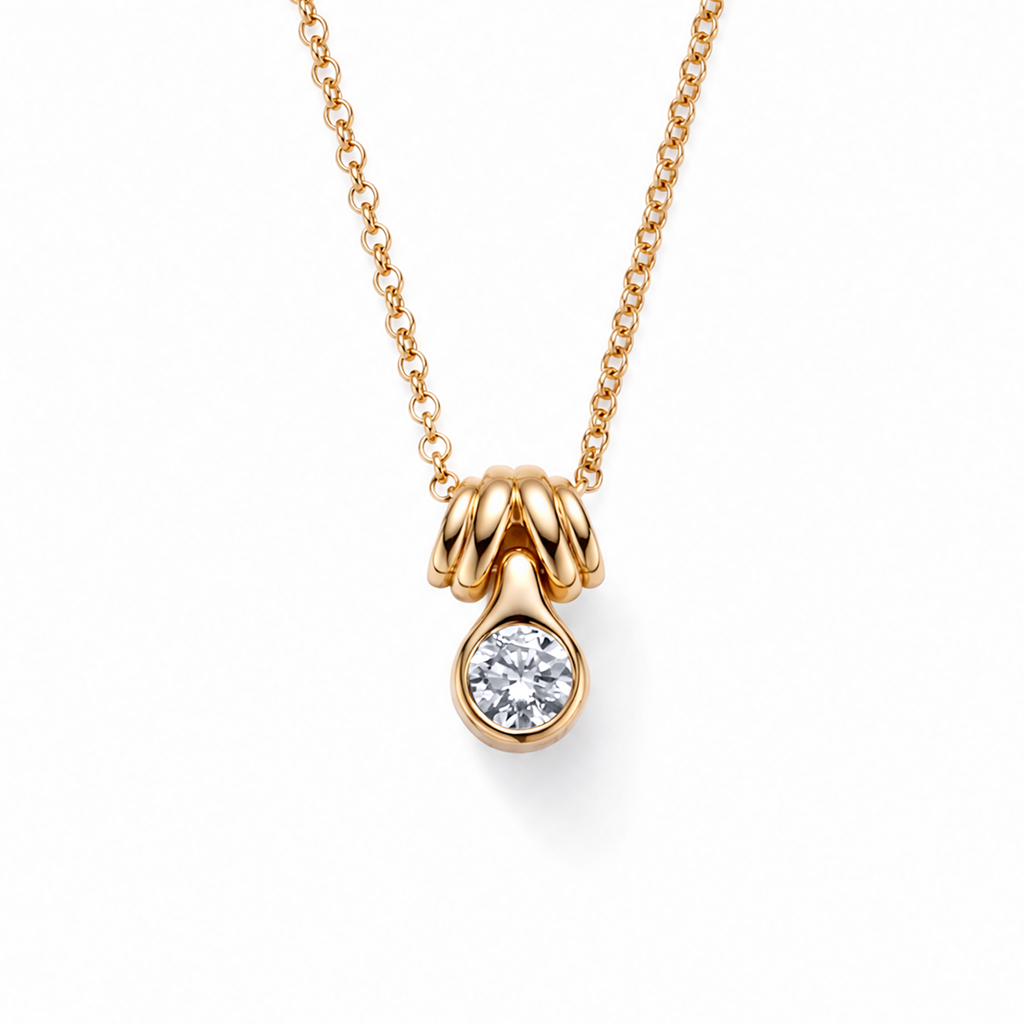 Rope Knot Bezel Drop Pendants