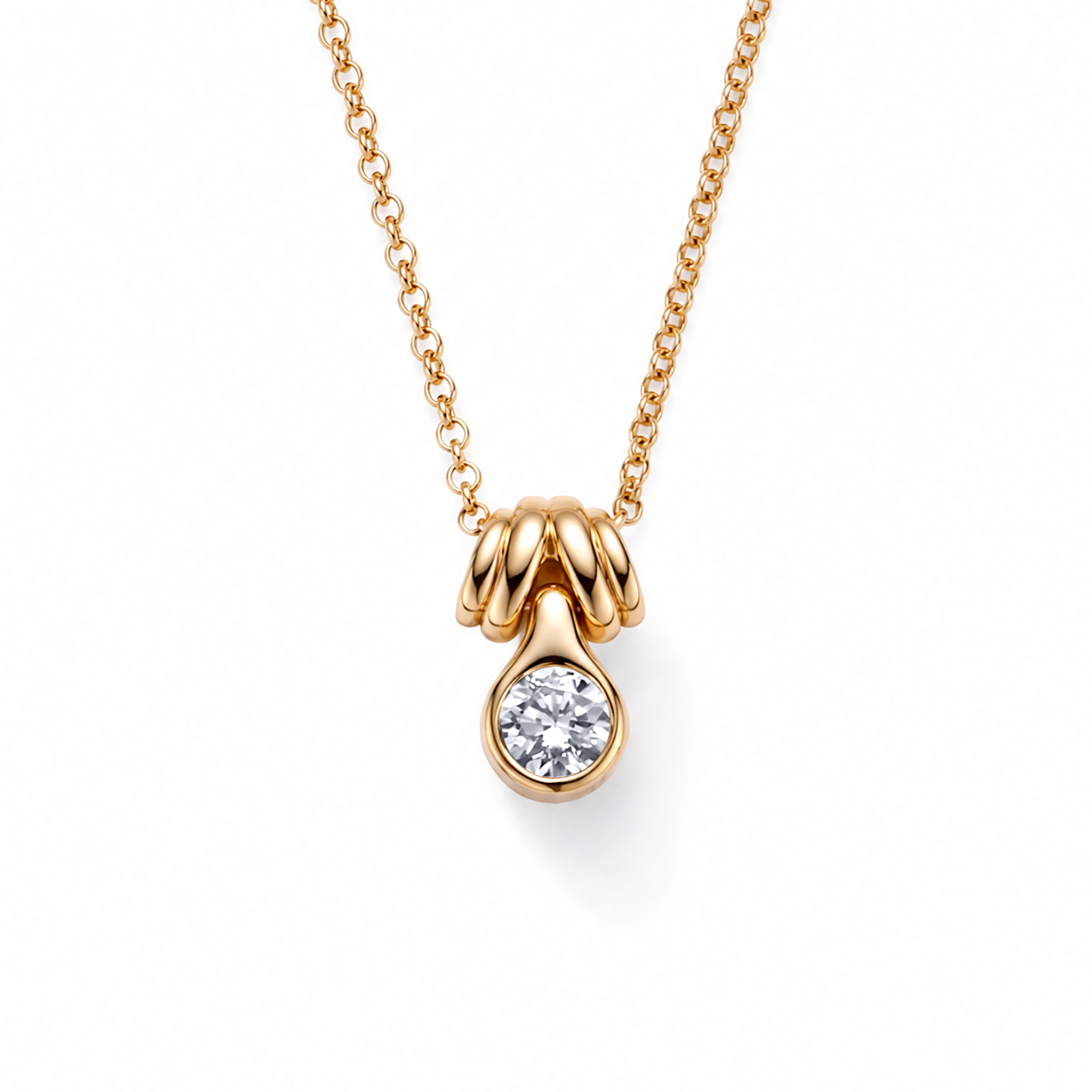 Rope Knot Bezel Drop Pendants