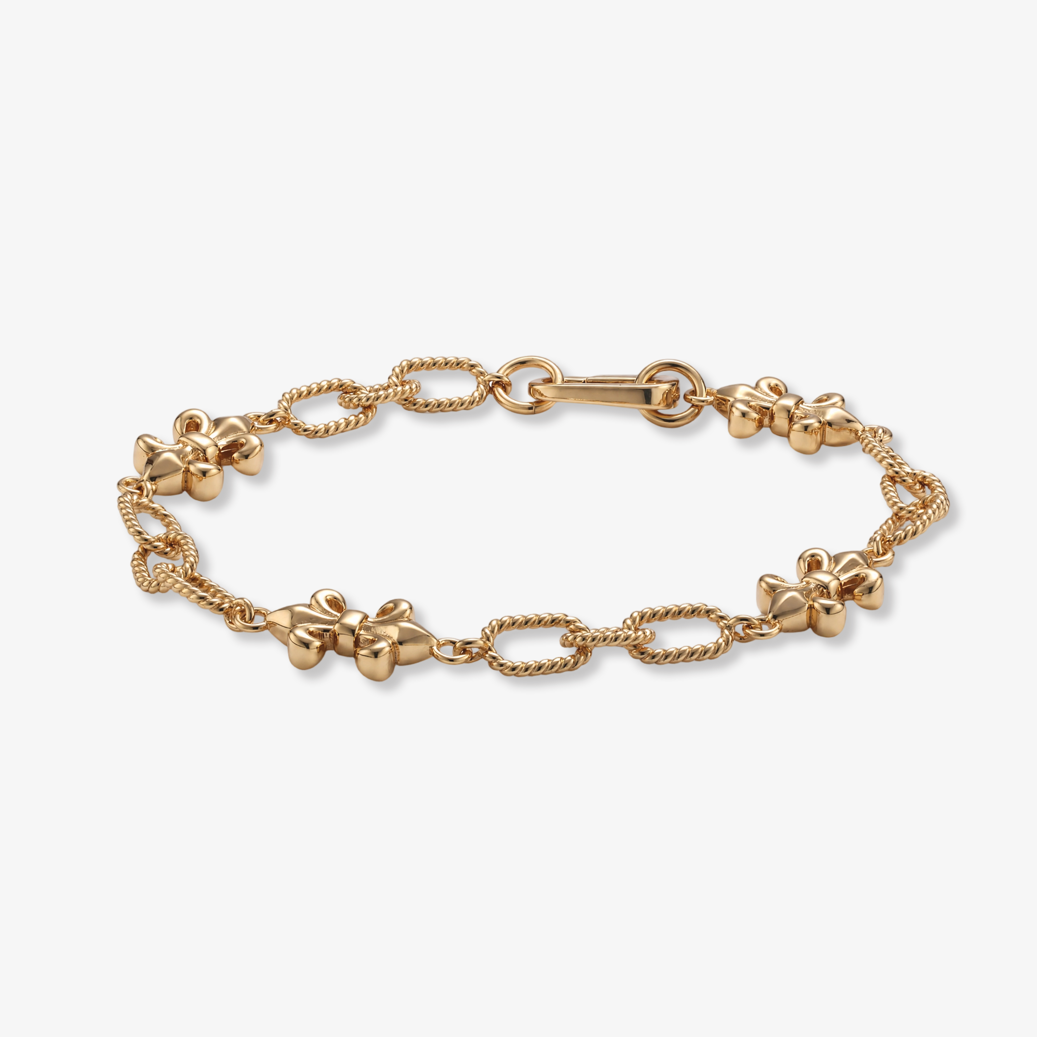 Rope Link Bow Chain Bracelet
