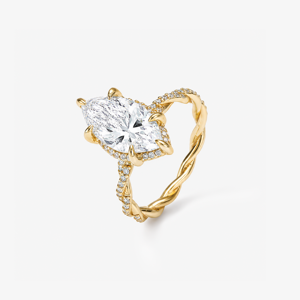 CZ Marquise Full-Pave Ring