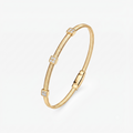 CZ Triple Station Bangle Bracelet