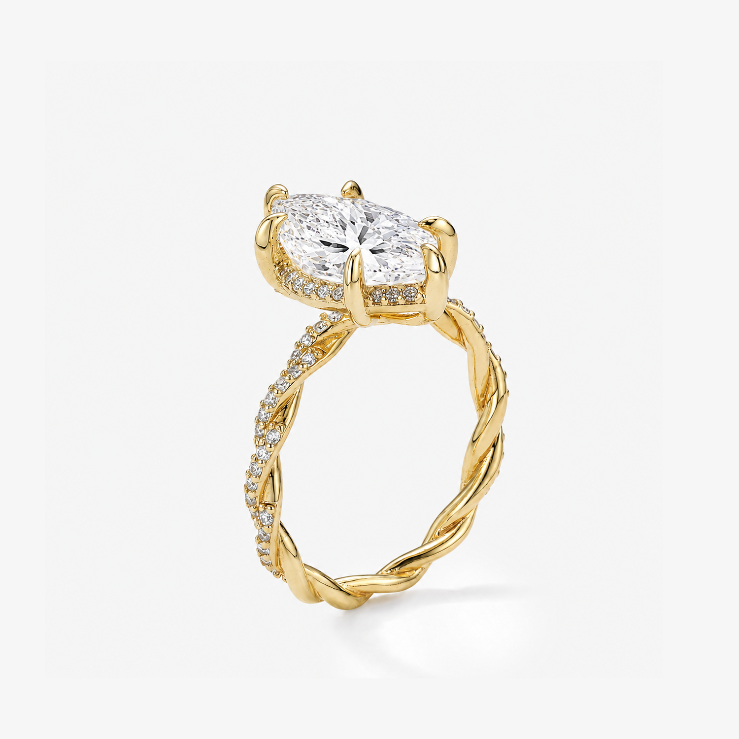 CZ Marquise Full-Pave Ring