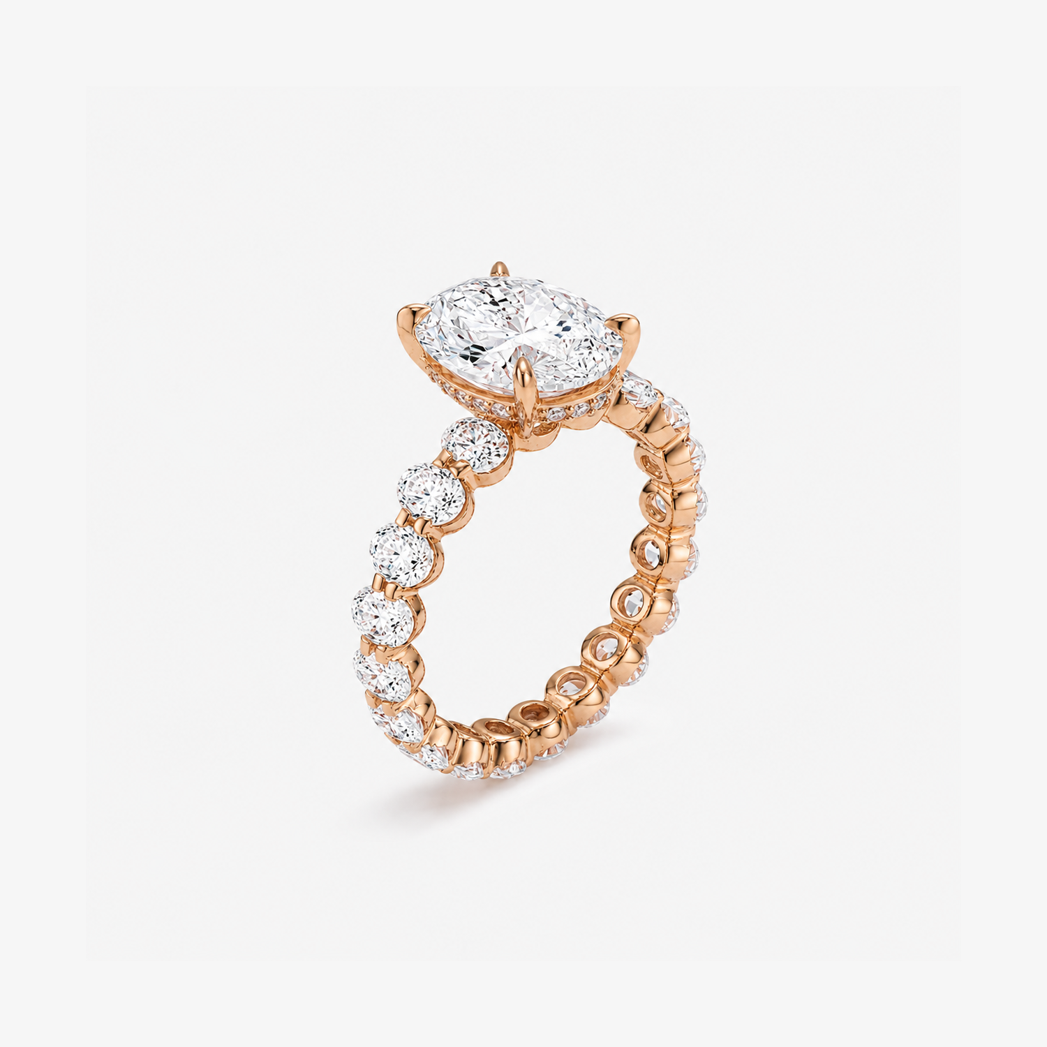 Oval Solitaire Marquise Eternity Ring