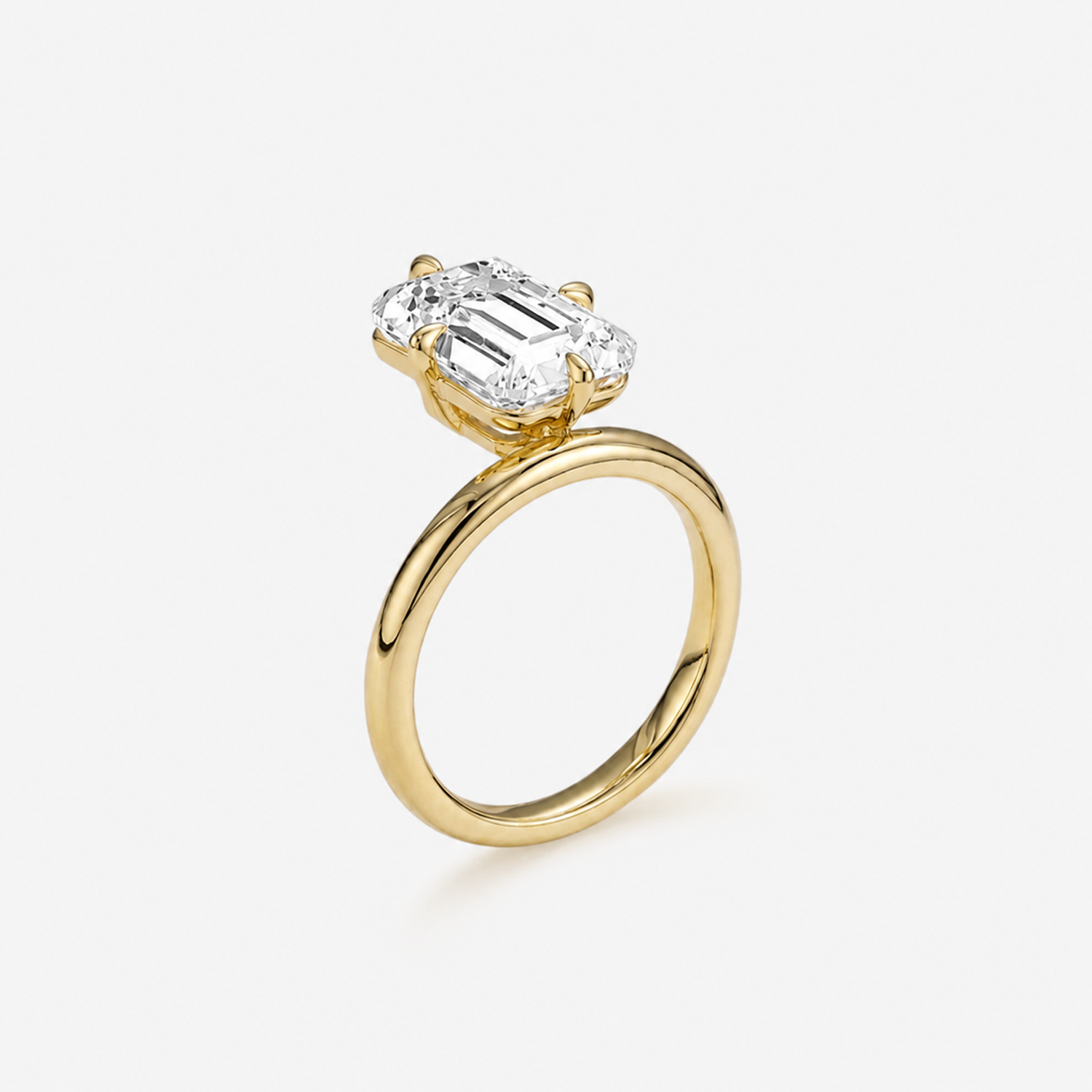 Emerald Cut Solitaire Ring