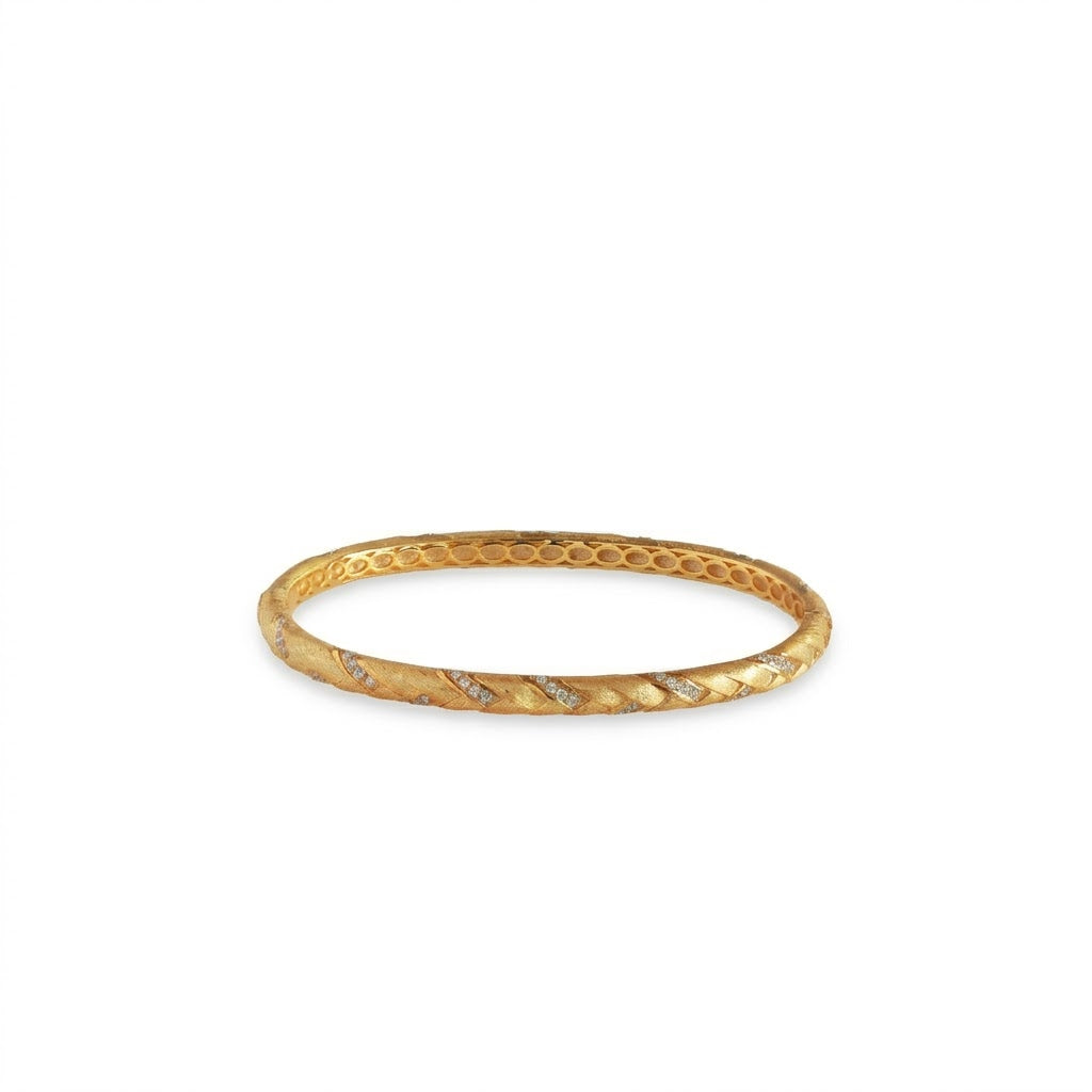 Woven Texture Pavé Bangle
