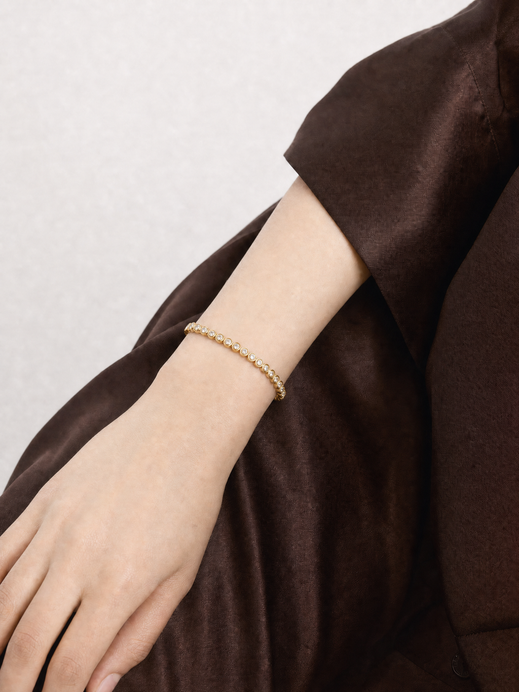 Bezel-Set Tennis Bracelet