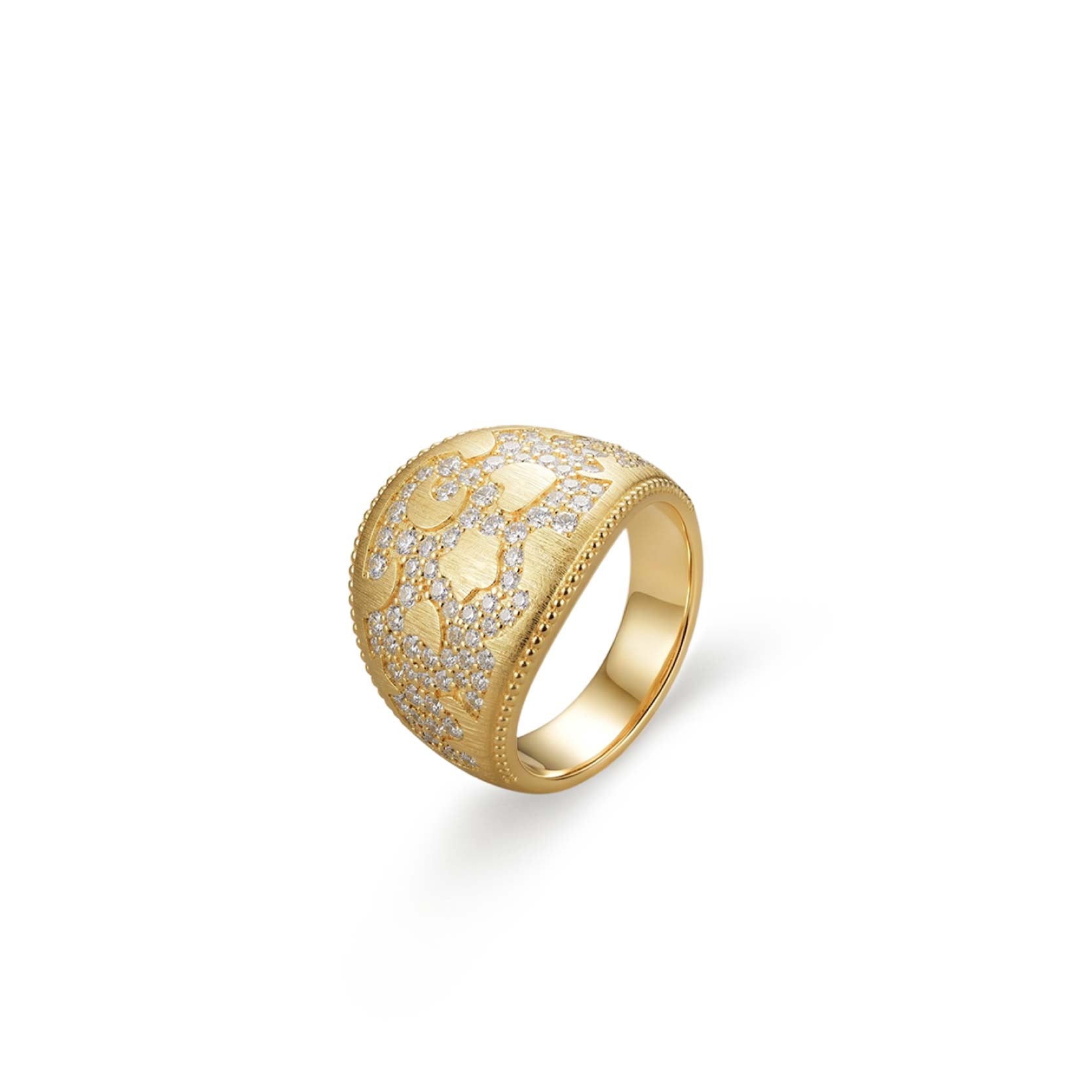 Vintage Brushed Wide Band Ring