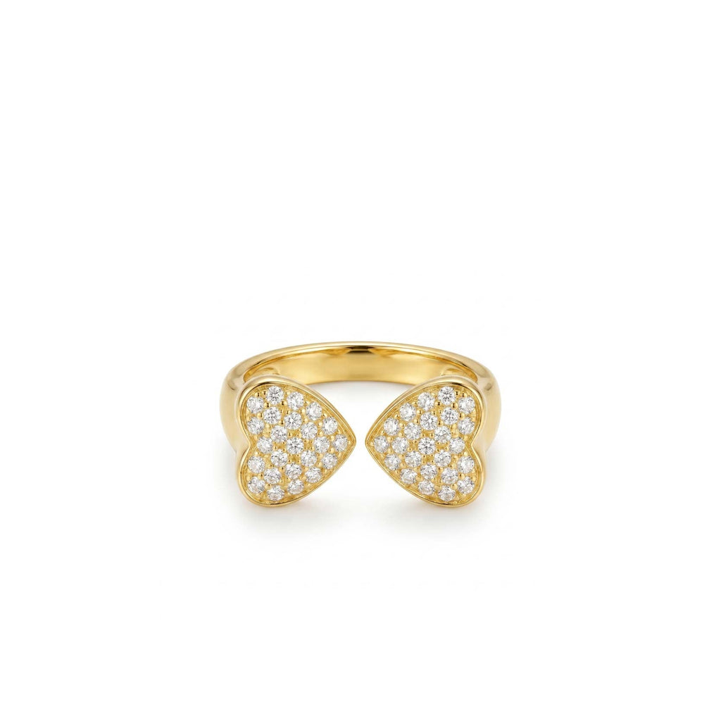 Double Heart Full-Set Ring
