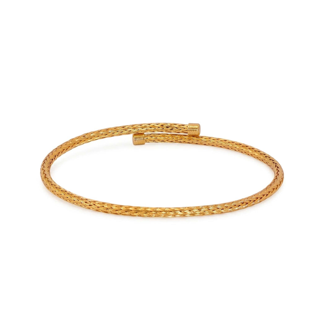 Italian Woven Open Cuff Bangle