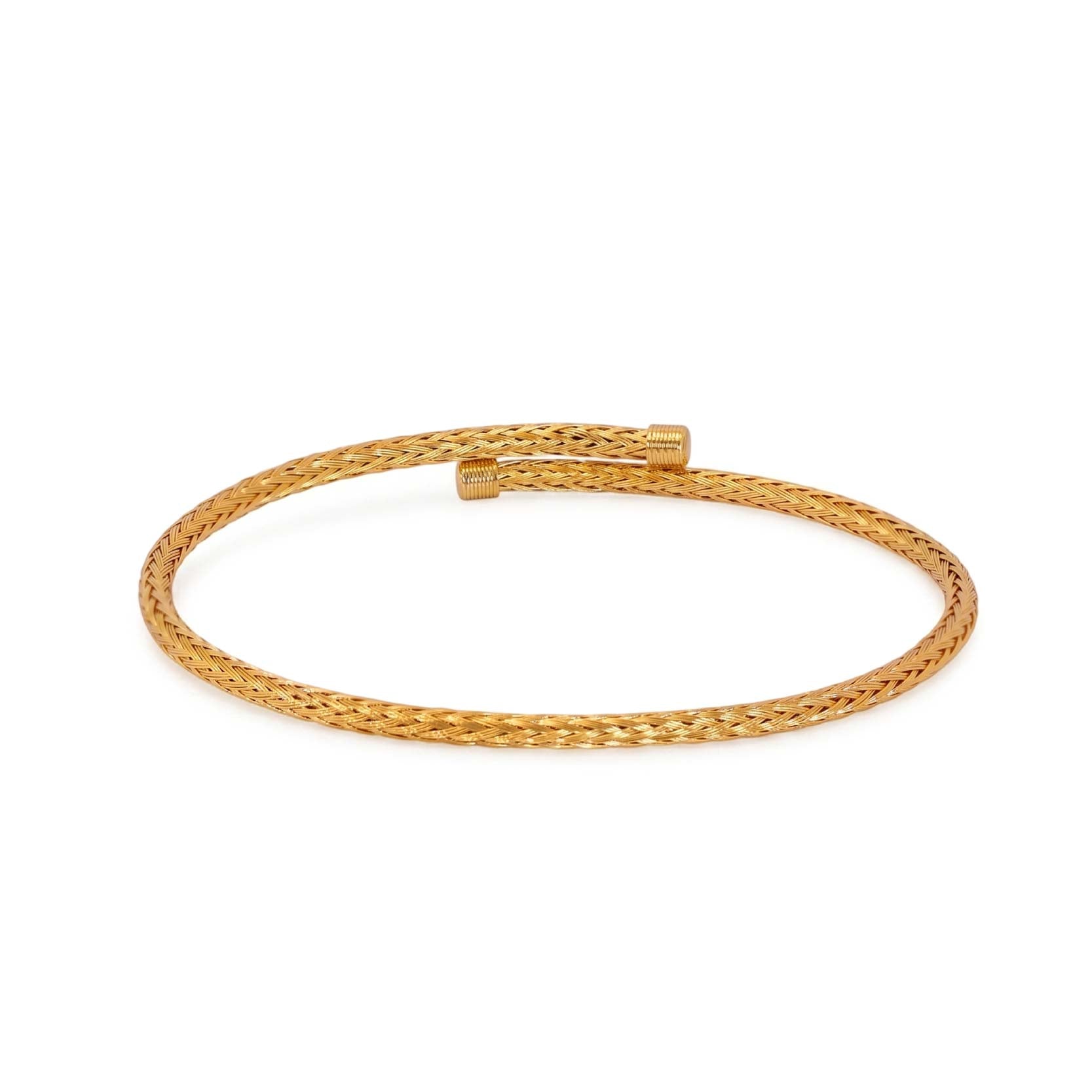 Italian Woven Open Cuff Bangle