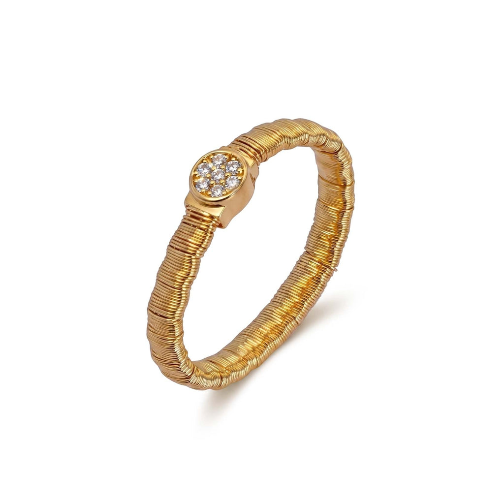 Wrapped Wire Pavé Ring