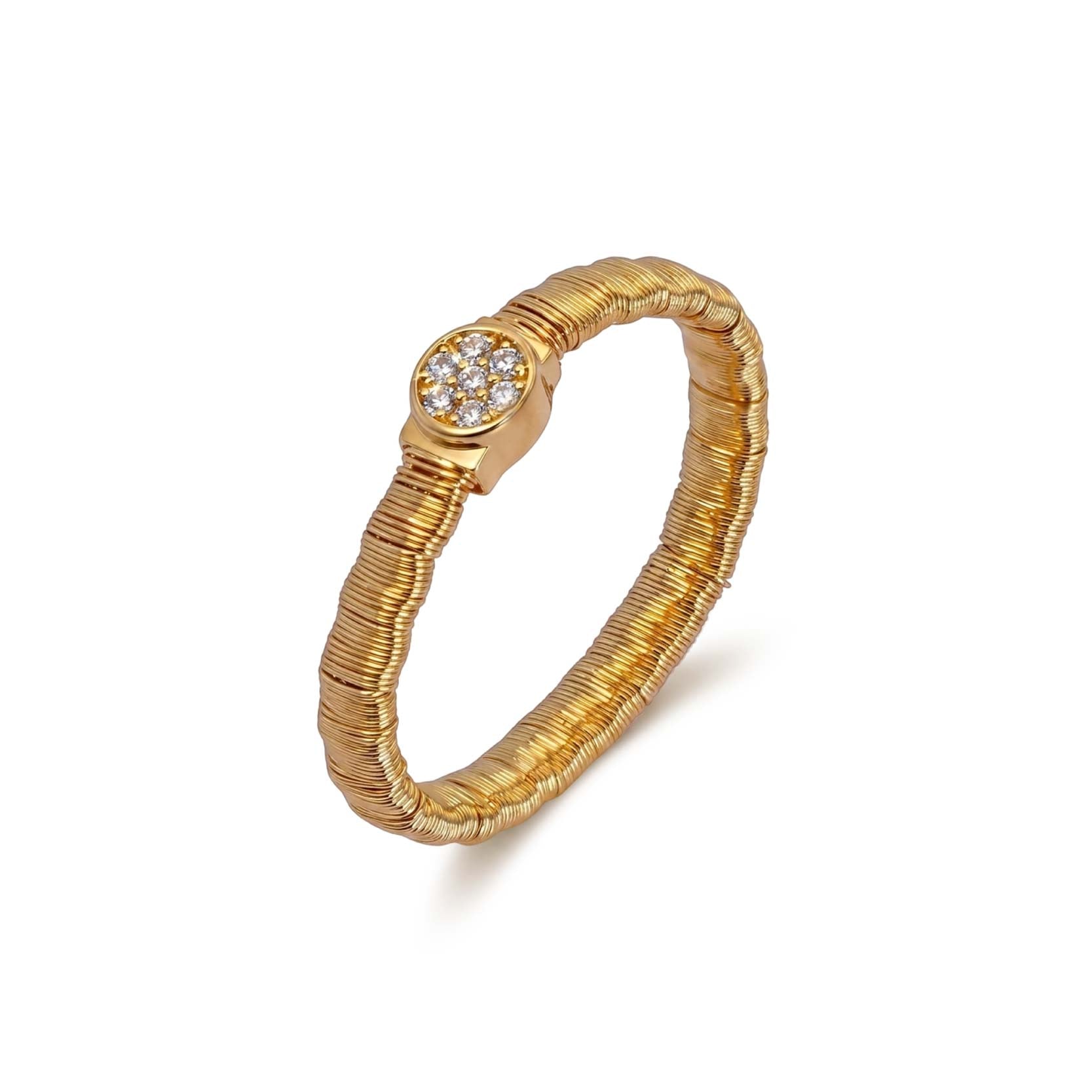 Wrapped Wire Pavé Ring
