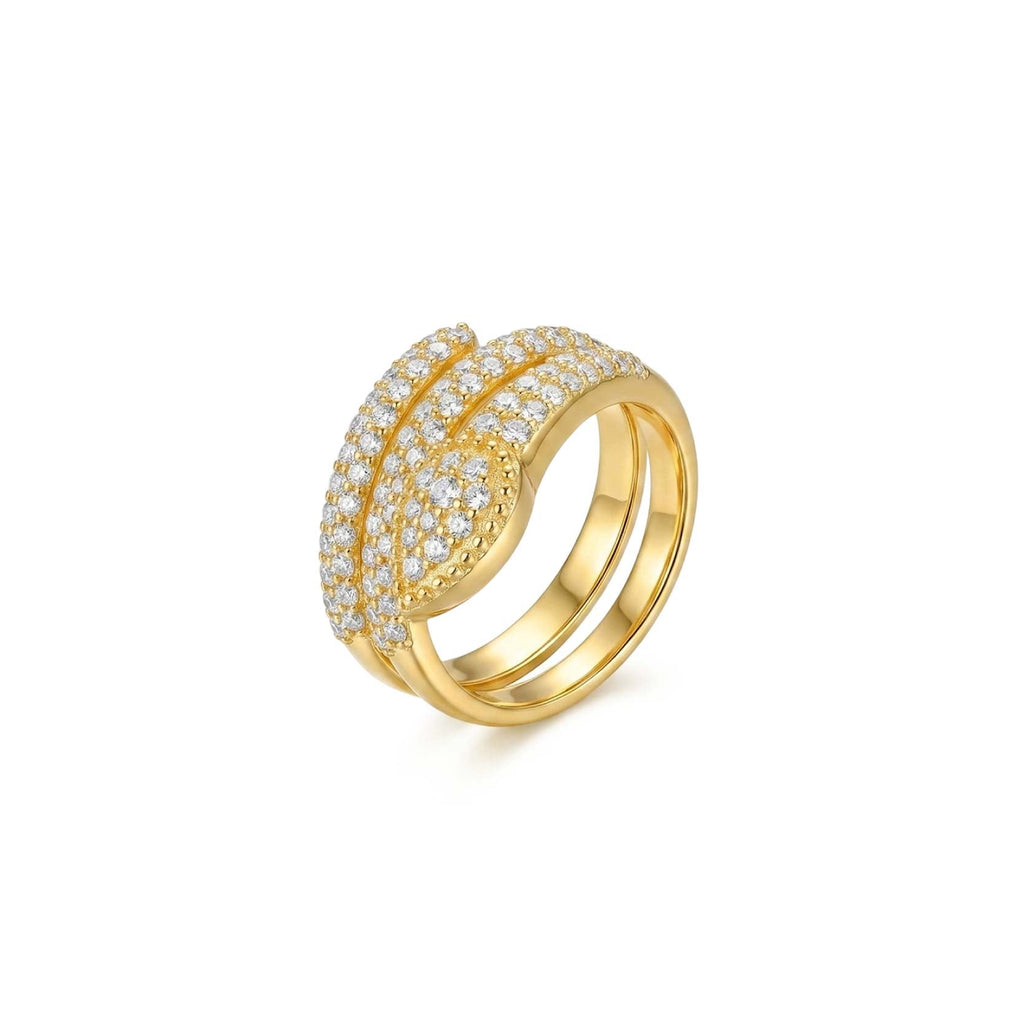 Pavé Snake Wrap Ring