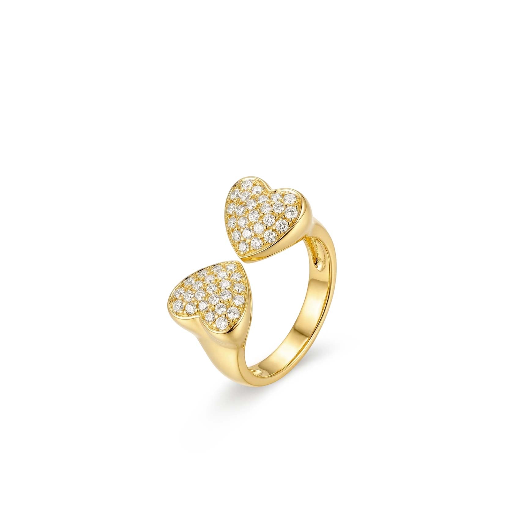 Double Heart Full-Set Ring