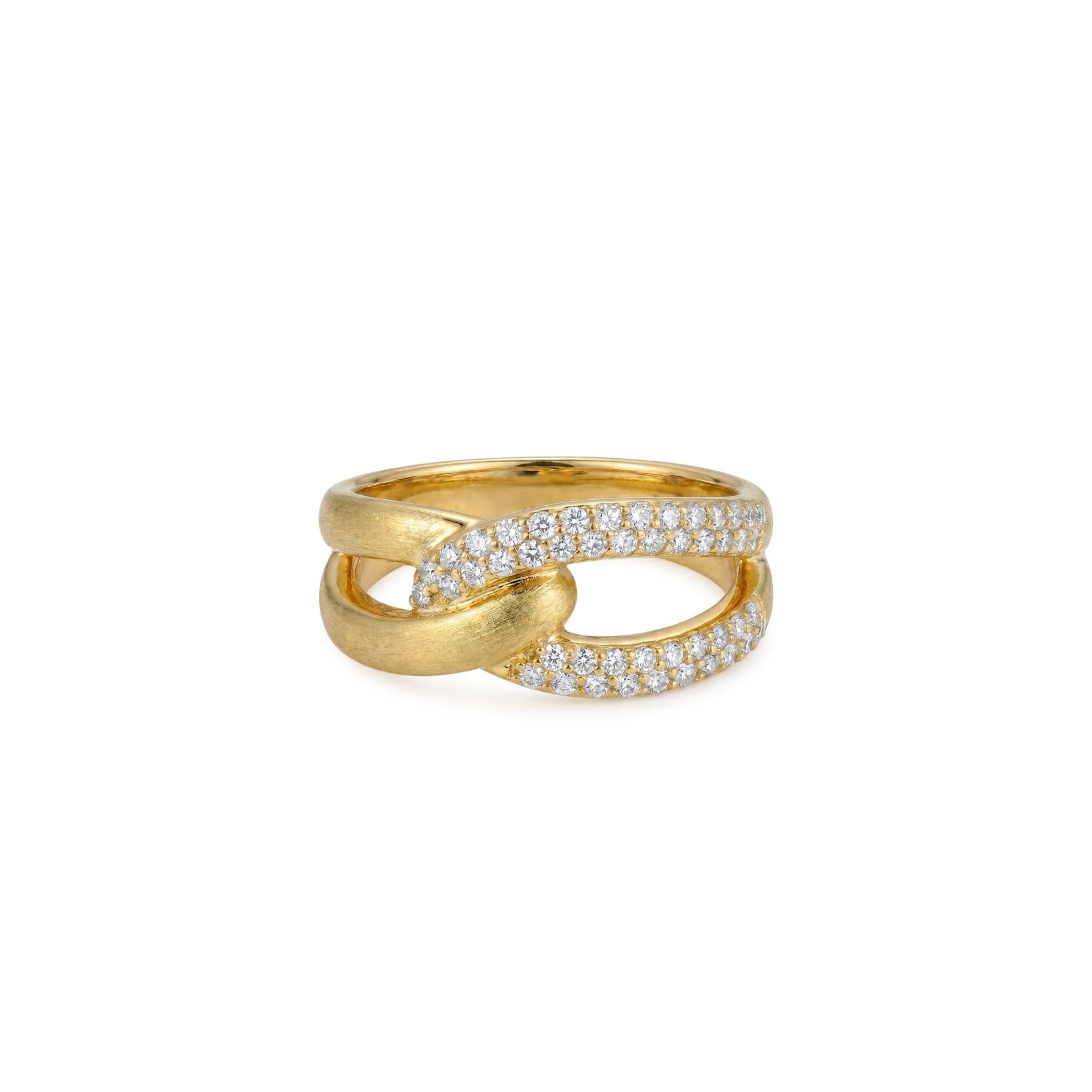 Crisscross Pavé Ring