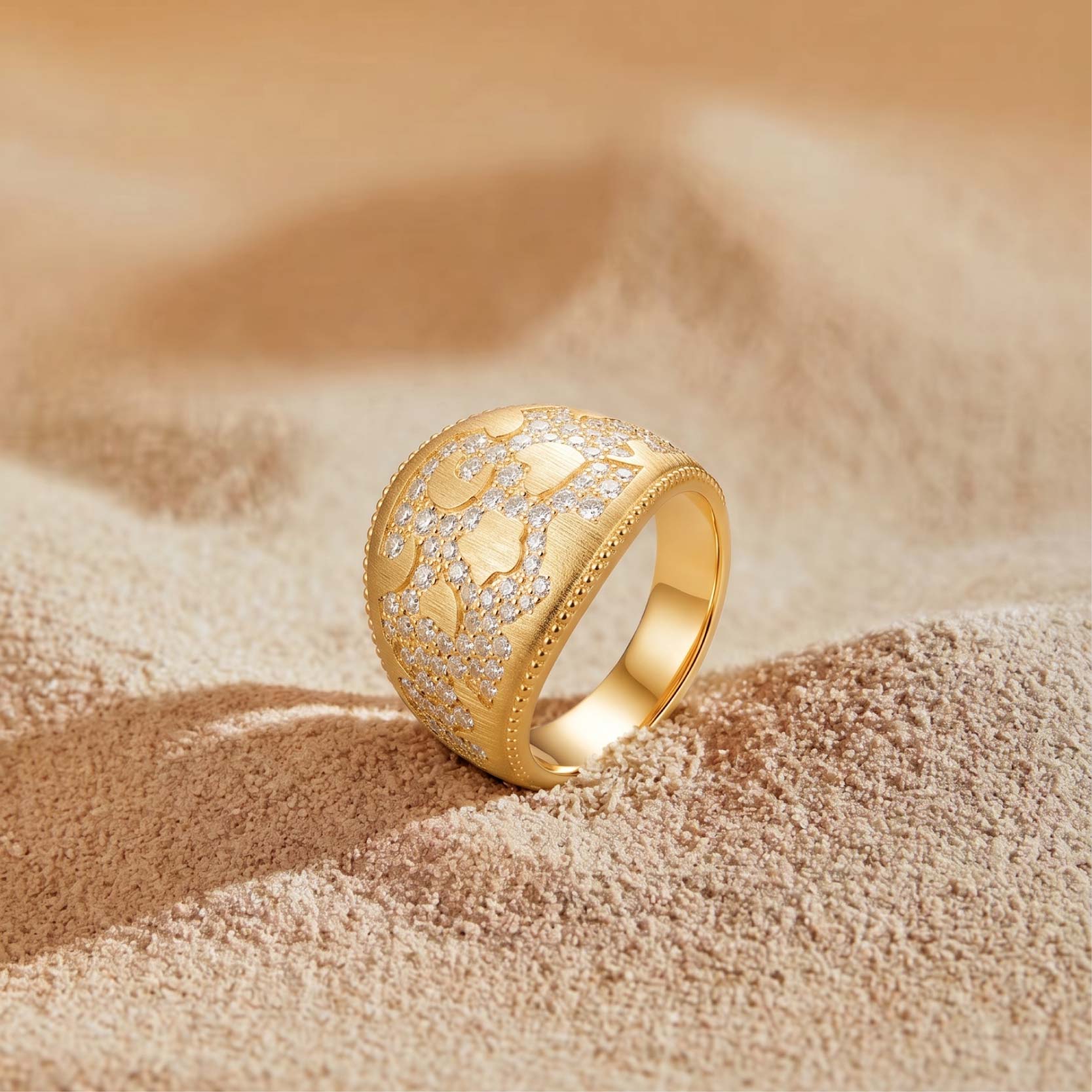 Vintage Brushed Wide Band Ring