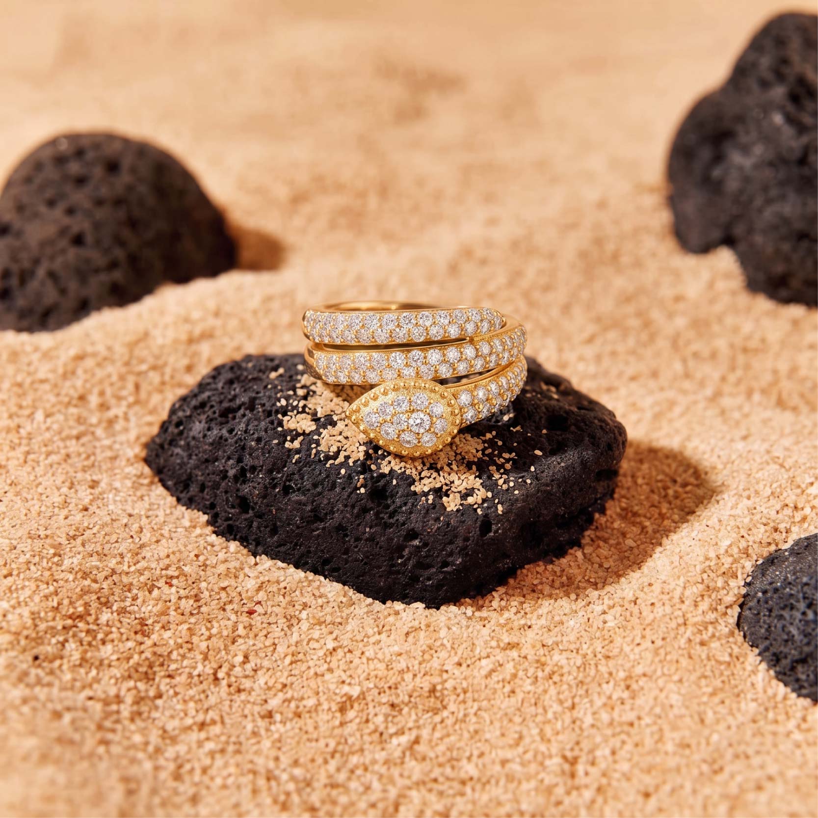 Pavé Snake Wrap Ring