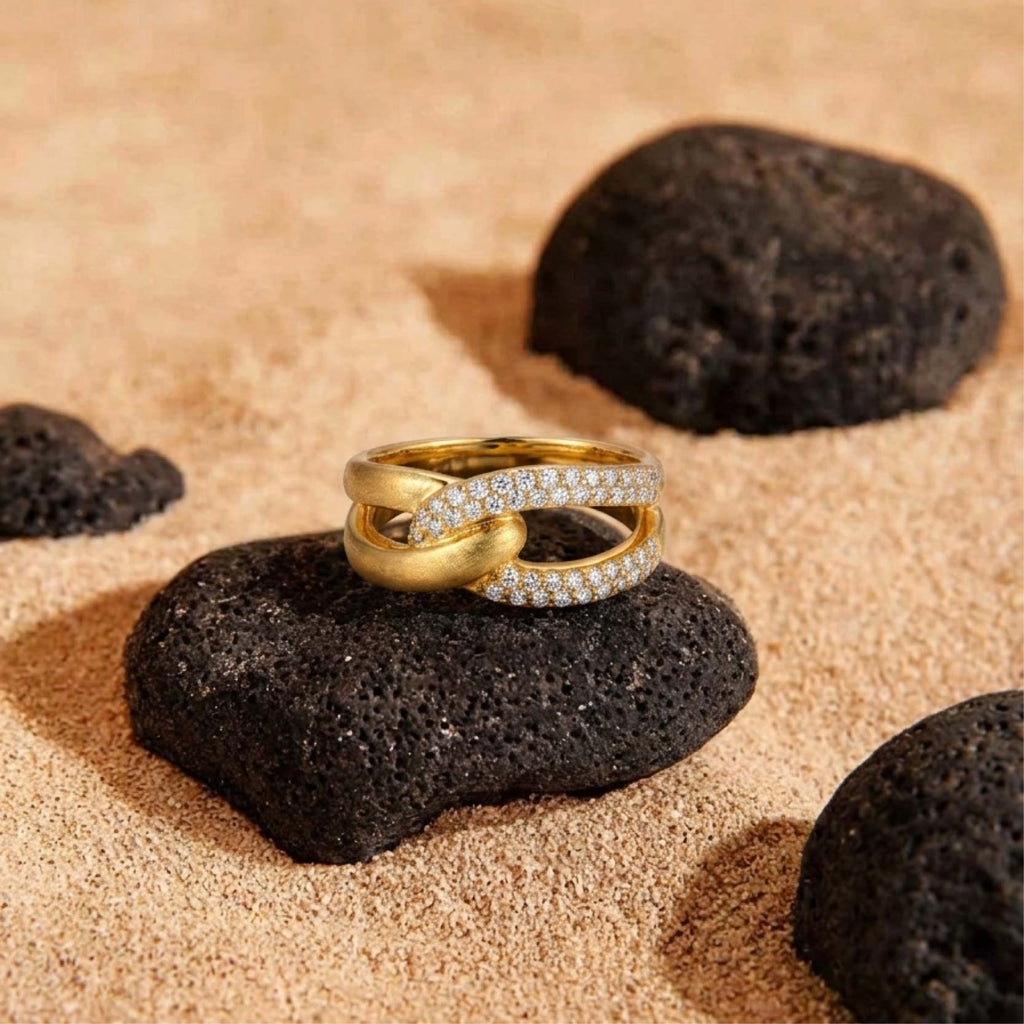 Crisscross Pavé Ring