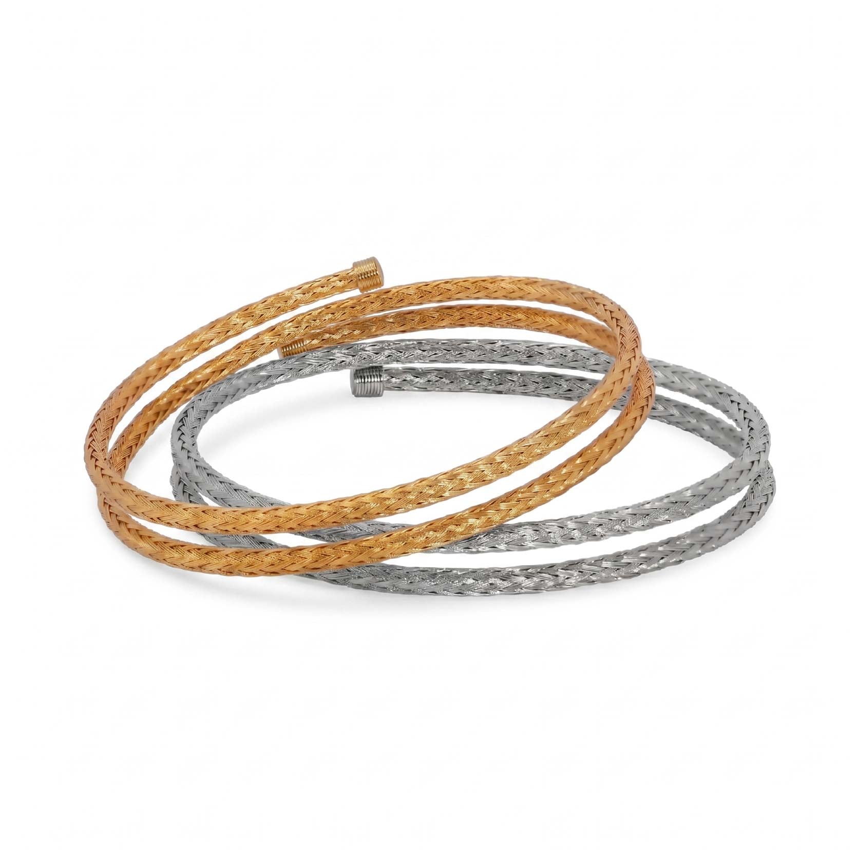 Italian Double Wrap Cuff Bangle