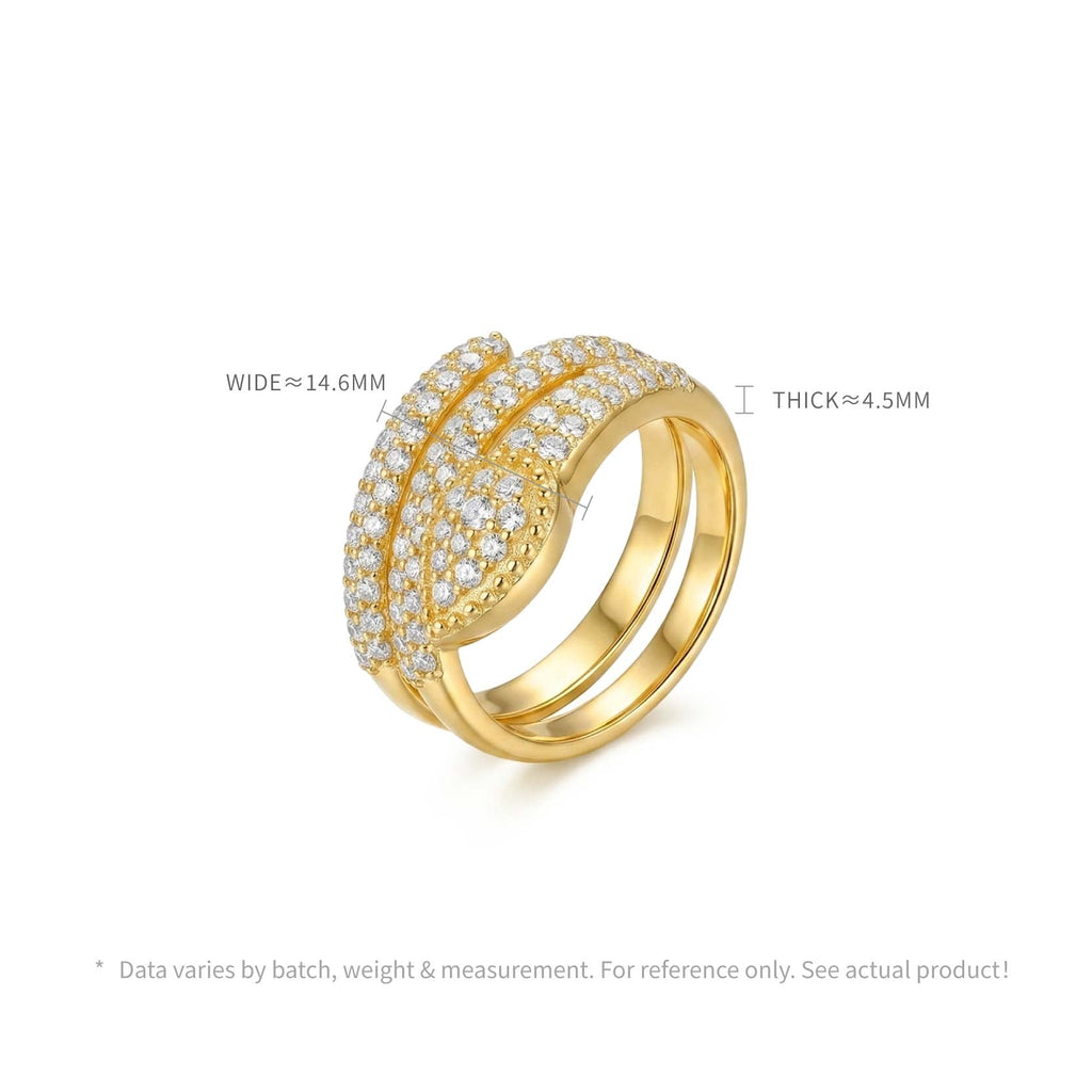 Pavé Snake Wrap Ring