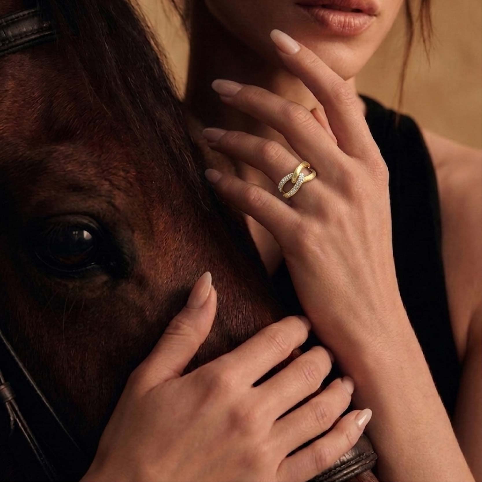 Crisscross Pavé Ring